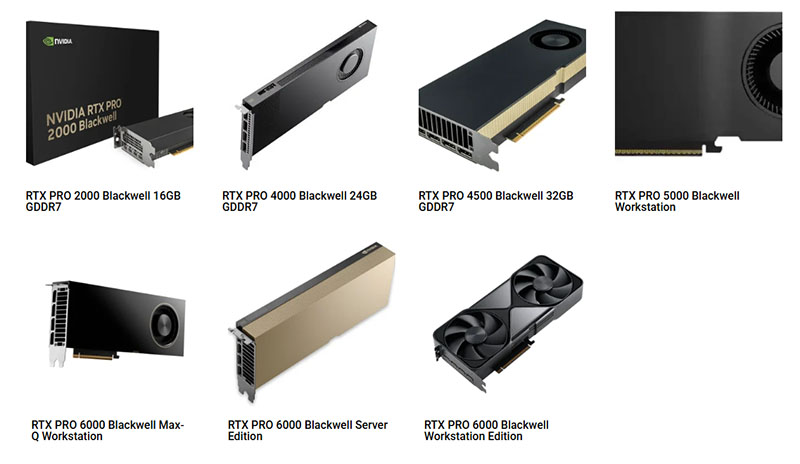 nvidia profesyonel iş istasyonu grafik kartları