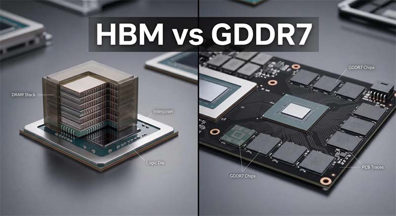 GDDR ve HBM bellek karşılaştırması