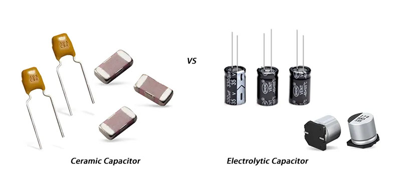 seramik kondansatör vs elektrolitik kondansatör